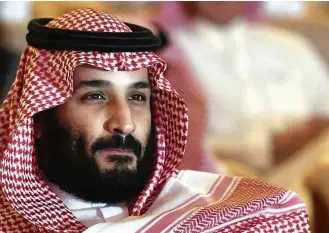  ?? Fayez Nureldine - 24.out.17/AFP ?? O príncipe herdeiro da Arábia Saudita, Muhammad bin Salman, em conferênci­a em Riad