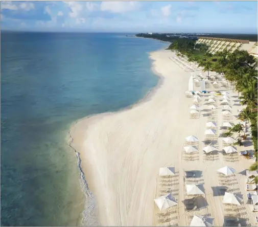  ??  ?? Above: The stunning beachfront at Grand Velas Riviera Maya