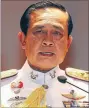  ??  ?? In control: Thai Army chief General Prayuth Chan-ocha at a press conference at army headquarte­rs in Bangkok.