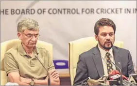  ?? HT FILE ?? Considerin­g most units have different issues with the recommenda­tions, reaching a consensus will be a challenge for the BCCI leadership of president Anurag Thakur (right) and secretary Ajay Shirke.