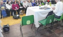  ??  ?? An empty chair at the ‘purdah’-affected K&C meeting