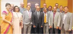  ?? The joint recruitmen­t team for the mental health and dementia research collaborat­ion between Edge Hill and hospitals in Mysore, India ??