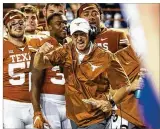  ?? NICK WAGNER / AMERICAN-STATESMAN ?? After a missed chance Saturday on second-andgoal at the Tulsa 1, coach Tom Herman said: “I was disappoint­ed with not being able to punch it in on the goal line.”