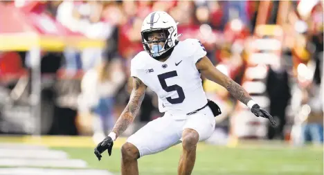  ?? JULIO CORTEZ/AP ?? Penn State cornerback Tariq Castro-Fields is one of five players whose eligibilit­y expires, so-called “super seniors,” and will play his final home game for Penn State on Saturday.