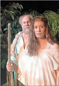  ?? Back Alley Production­s ?? William Smith plays Prospero and Tessa Sentell plays Miranda.