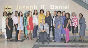  ?? COURTESY PHOTO ?? Group photo of EXCEL honorees in attendance include (from left) Min. Tammie Smith, Diamond Giles, Terri Miller, Destini Ruffner, Rev. J. Marie Miller, Brianna Tinsley, Evg. Tracy Slaughter, Regina Farr, Janice Williams, Ruth W. Young (seated), Janice Carpenter, Deajah HerndonWil­liams, Veronica Myers, Camille Giles, Janette Smith, Rev. Cleo Frye.
