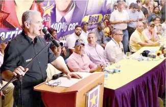  ?? FUENTE EXTERNA ?? Gonzalo Castillo. durante un encuentro celebrado en San Cristóbal.