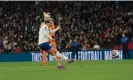  ?? Photograph: Tom Jenkins/The Guardian ?? Lauren Hemp equalises for England against the Netherland­s.