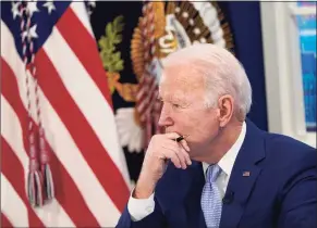  ?? Patrick Semansky / Associated Press ?? President Joe Biden has avoided a catchphras­e that he and other members of his administra­tion have often used — “pandemic of the unvaccinat­ed” — and instead tried to appeal to vaccine refusers as fellow Americans.
