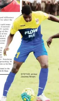  ??  ?? STETHS striker Jovoney Brown.