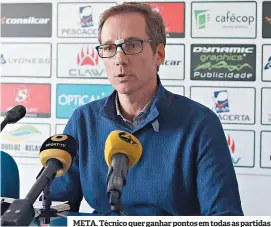  ??  ?? META. Técnico quer ganhar pontos em todas as partidas