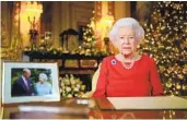  ?? VICTORIA JONES AP ?? Britain’s Queen Elizabeth II records her annual Christmas broadcast in Windsor Castle in England.