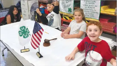  ?? COURTESY PHOTO ?? Second graders at Noel Primary School in McDonald County learned about parliament­ary procedure during in-class 4-H programmin­g during the 2019-20 school year.
