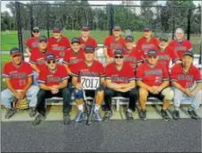  ??  ?? Members of the Legends team, which won its fourth consecutiv­e Ches-Del Softball League playoff championsh­ip, include: front, from left, Mort Tirnauer, John Spangler, manager Bob Shemonsky, Gary Zimmerman, Jim Singel, Carl Chan; middle, Jack Feehoff,...