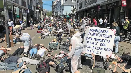  ?? | PHOTO : OUEST-FRANCE ?? Au moins 500 personnes ont participé à la marche contre Bayer-Monsanto organisée par son collectif, ce samedi 20 mai, à Lorient.