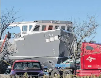  ?? Karen Bullerwell ?? The Irvin John, owned by Calvin Mcnicol, was launched on Monday, Nov. 12.