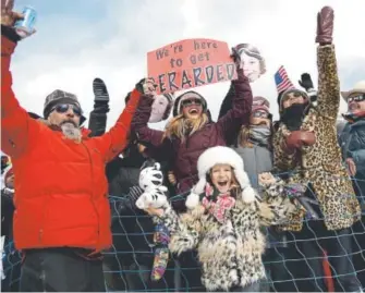  ?? Hyoung Chang, The Denver Post ?? The Gerard family celebrates their 17-year-old, Red, winning the gold medal Sunday in men’s snowboard slopestyle.