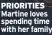  ?? ?? PRIORITIES Martine loves spending time with her family