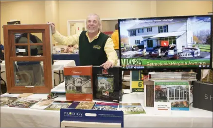  ?? SUBMITTED PHOTO ?? This photo shows Mark Milanese of Milanese Remodeling with his exhibit during the 2019 Western Chester County Chamber of Commerce Home Show. The chamber will host the 2020 Home Show on Feb. 22.