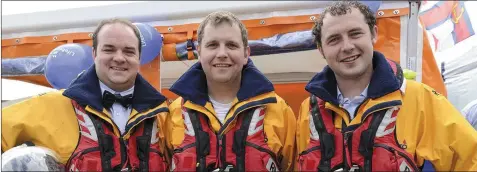  ??  ?? Members Of The RNLI Laurence Kirwan , Barry Sharkey and James Kirk