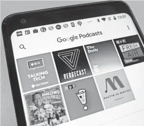  ?? JEFFERSON GRAHAM/USA TODAY ?? The free Google Podcasts app is Android only for now.