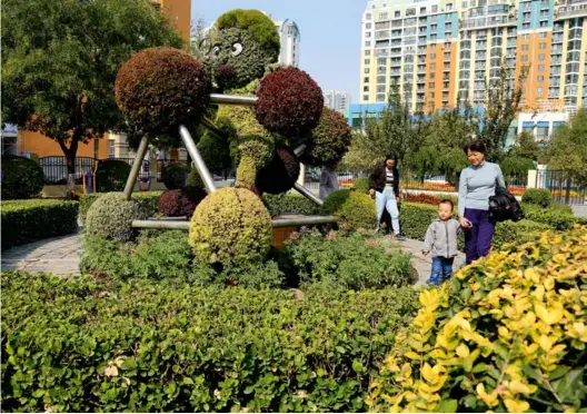  ??  ?? 摄影 史莉 经过改造升级，北京丰台镇国寺北街已­成为附近居民的花园式­街道。