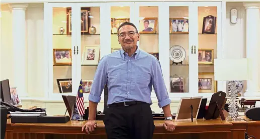  ??  ?? Marathon race: There have been lots of ups and downs in Hishammudd­in’s political career but he seems to have found his mojo.