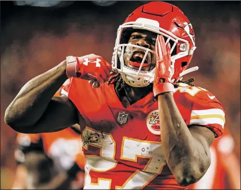  ?? — GETTY IMAGES ?? Former Chiefs star running back Kareem Hunt will be interviewe­d by the NFL before a potential suspension is handed down, but in plenty of time for teams to decide if they want to sign him.