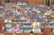  ??  ?? A view of the Lok Sabha during the ongoing monsoon session of Parliament, in New Delhi on Tuesday.