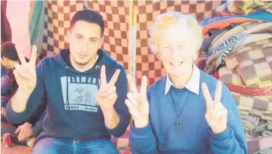  ?? Picture / Supplied ?? A Palestinia­n student with Sister Barbara Cameron in Neblus, on the West Bank, in 2011.