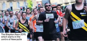  ??  ?? The Blaydon Race 2019, which starts in the centre of Newcastle