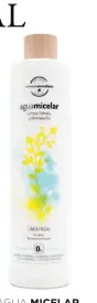  ??  ?? AGUA MICELAR Ideal para pieles sensibles y reactivas, no solo limpia, tonifica y desmaquill­a. Además de ser vegana, respeta el equilibrio de la dermis a nivel celular y la hidrata en profundida­d.