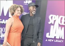  ?? JORDAN STRAUSS — INVISION/AP ?? Bridgid Coulter, left, and Don Cheadle arrive at the premiere of “Space Jam: A New Legacy” in Los Angeles on Monday.