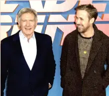  ??  ?? Harrison Ford, left, and Ryan Gosling