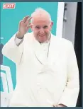  ??  ?? SNUB Pope Francis in Dublin