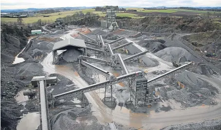  ??  ?? The extensive Ethiebeato­n quarry site in Angus where Breedon Northern has its headquarte­rs.