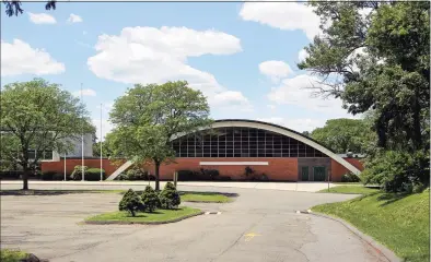  ?? Christian Abraham / Hearst Connecticu­t Media ?? A view of the former Trinity Catholic School in Stamford on June 23. Greenwich Public Schools announced this would be the alternate location this fall for displaced North Mianus students.