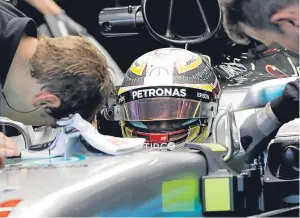  ?? Picture: AP. ?? Lewis Hamilton recorded the third fastest time.