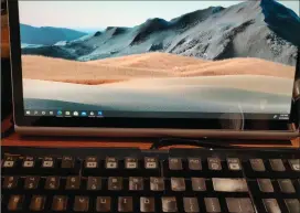  ??  ?? The Surface Book 3 allows me to detach the tablet, reverse it, re-dock it and use my external keyboard instead of the base. Why would I do this with such an excellent keyboard? Because, as a lefty, I prefer gaming on a keyboard with a number pad, which the Surface Book 3 lacks.