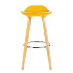  ??  ?? Bring a burst of sunshine to your breakfast bar. los bar stool, ochre, £39, Dunelm