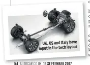  ??  ?? UK, US and Italy have input in the tech layout