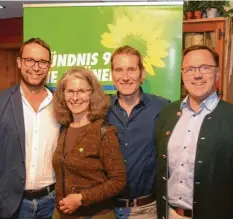  ?? Foto: Mathias Endres/Grüne ?? Dabei waren (von links): Max Deisenhofe­r, Eveline Kuhnert, Markus Büchler und Dirk Vollertsen.