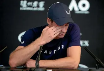  ?? GETTY IMAGES ?? Andy Murray holds back the tears as he announces he will retire after Wimbledon this year at the latest.