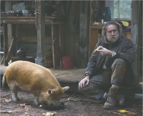  ?? NEON ?? Sure, he looks rough around the edges, but Nicolas Cage delivers a surprising­ly nuanced performanc­e in Pig.