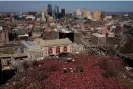  ?? Photograph: Charlie Riedel/AP ?? The Kansas City Chiefs victory rally at Union Station, before the shooting.