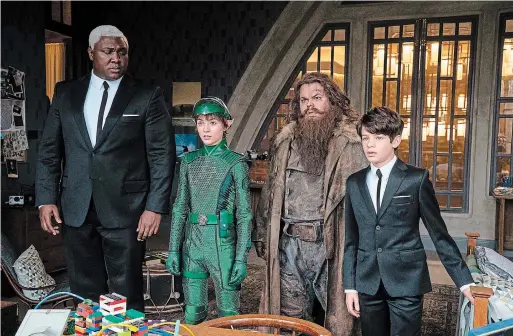  ?? DISNEY ?? From left, Nonso Anozie, Lara McDonnell, Josh Gad and Ferdia Shaw in a scene from “Artemis Fowl.”