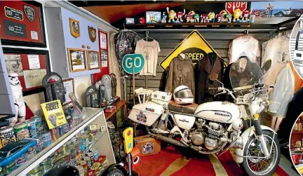  ?? PHOTOS: ROBYN EDIE/STUFF ?? Glenn Cockroft’s shed in Invercargi­ll houses an amazing collection of traffic enforcemen­t memorabili­a; (top right) among his collection is an ex-Ministry of Transport 1990 Mitsubishi V3000 in full livery; (right) Cockroft is still adding to his...