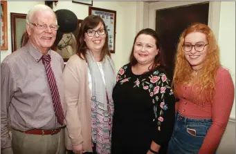  ??  ?? Sponsor Jim Byrne, Elyssa Hanbridge, Grace Dunbar and Anya Furlong.