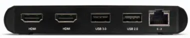  ??  ?? Two HDMI 2.0 ports, USB 3.0, USB 2.0, and a gigabit ethernet connector.