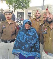  ?? HT PHOTO ?? The accused in Sangrur police custody on Monday.